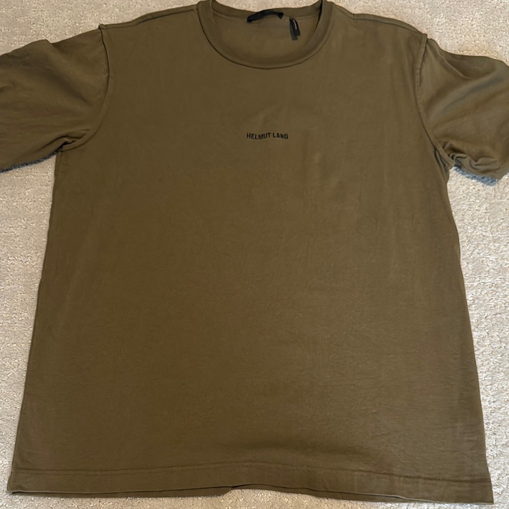Helmut Lang Green Short Sleeve Tee